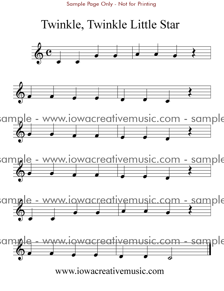 Twinkle, Twinkle Little Star - Free Clarinet Sheet Music