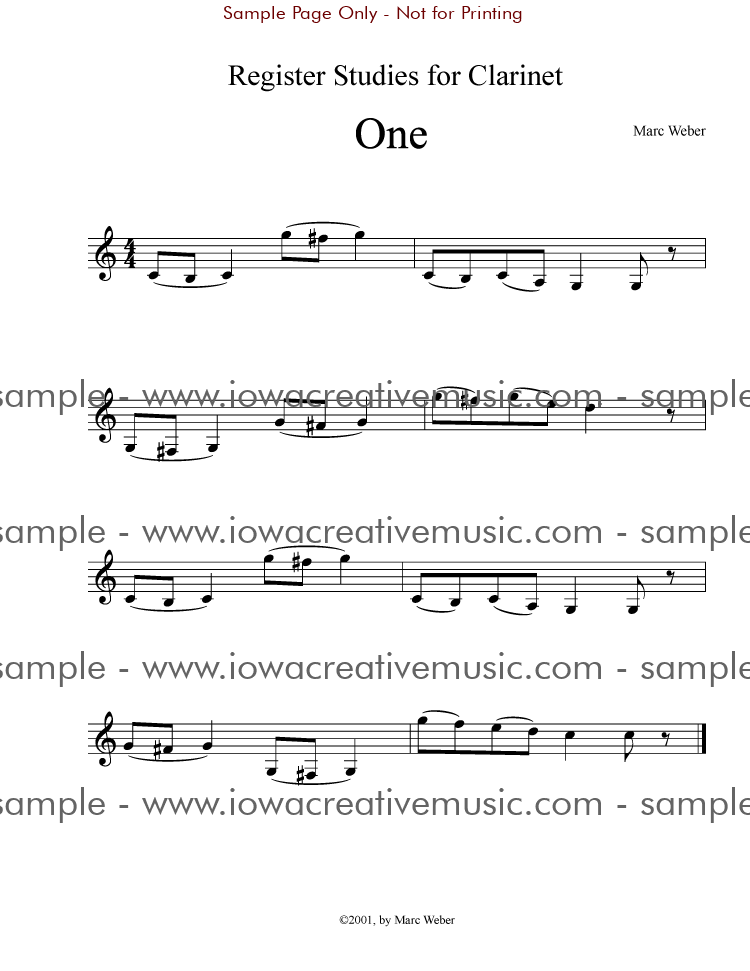 Sheet Music Register Studies